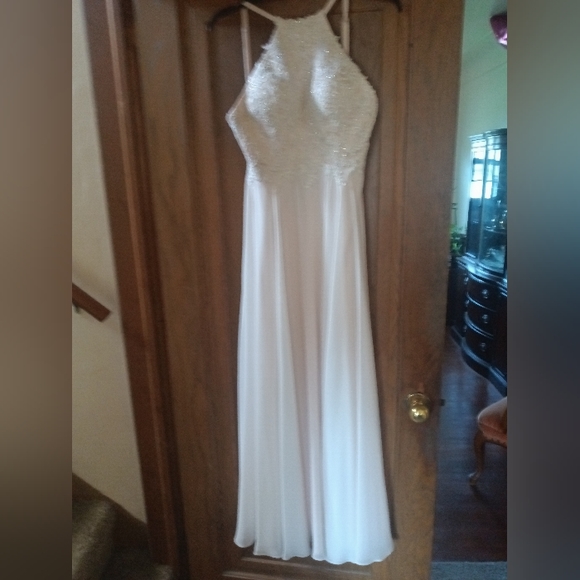 Escape Bride's Maid Dress Light Pink & Diamond Bling Dress - Picture 11 of 11